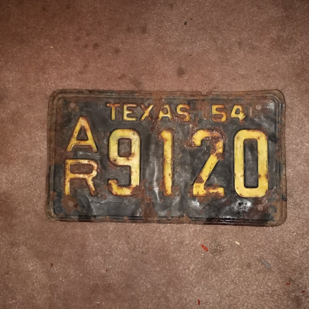 Vintage Texas License plate
